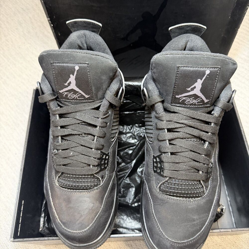 Air Jordan 4 Retro Black Cat 2020 Mens 11.5 CU1110-010 With Box